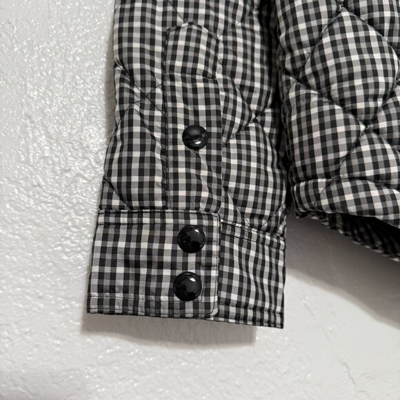J. Crew Checkered Black and White Puffer Jacket - Picture 3 of 16